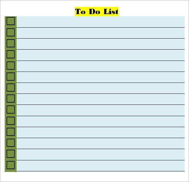 To Do List Template 16 Download Free Documents in Word