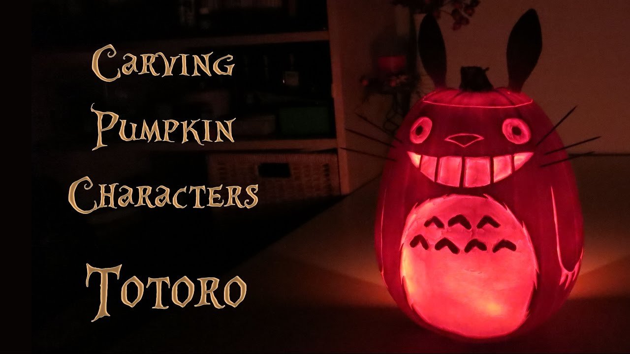 Halloween Totoro Pumpkin – carving and preservation