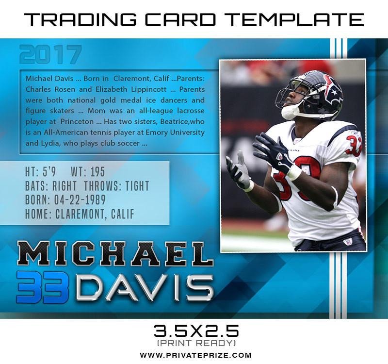 Michael Sports Trading Card Template