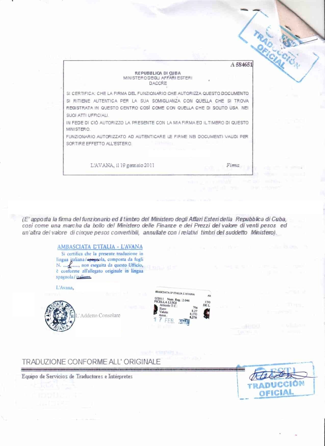 25 of Cuban Divorce Certificate Translation