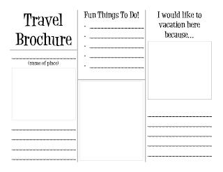 SOCIAL STUDIES Travel Brochure template students pretend