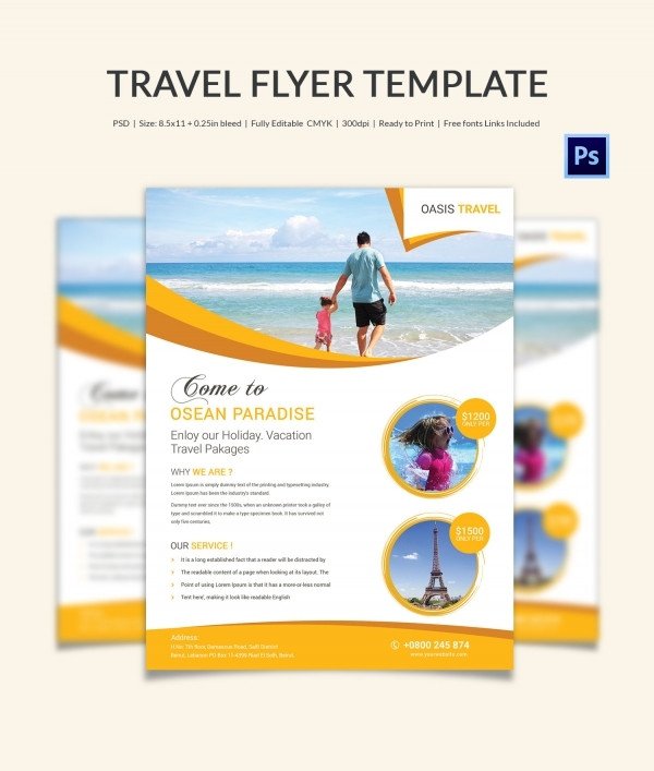 Travel Flyer Template 43 Free PSD AI Vector EPS