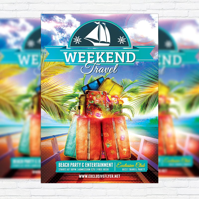 Travel Weekend – Premium Flyer Template Cover