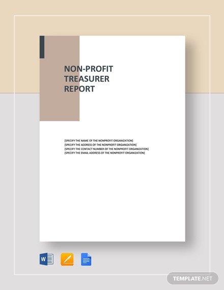 Treasurer Report Template 20 Free Sample Example