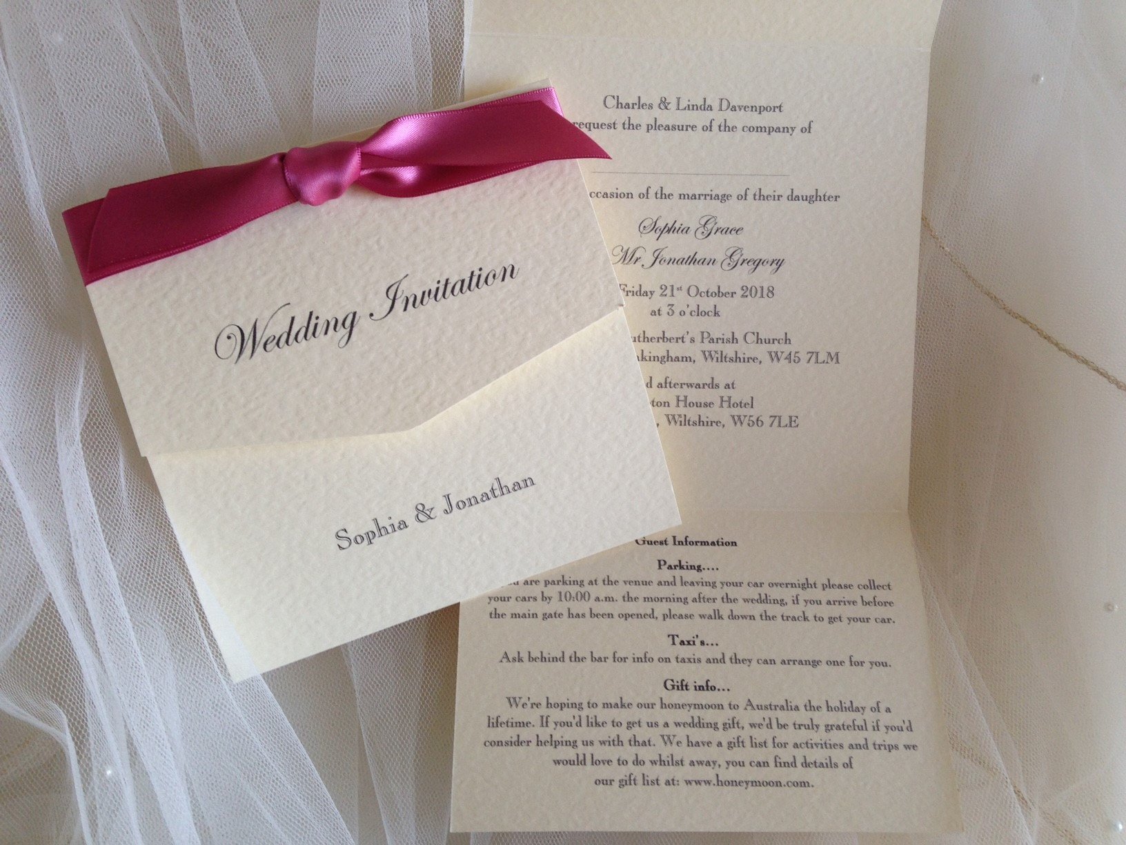Tri Fold Wedding Invitations