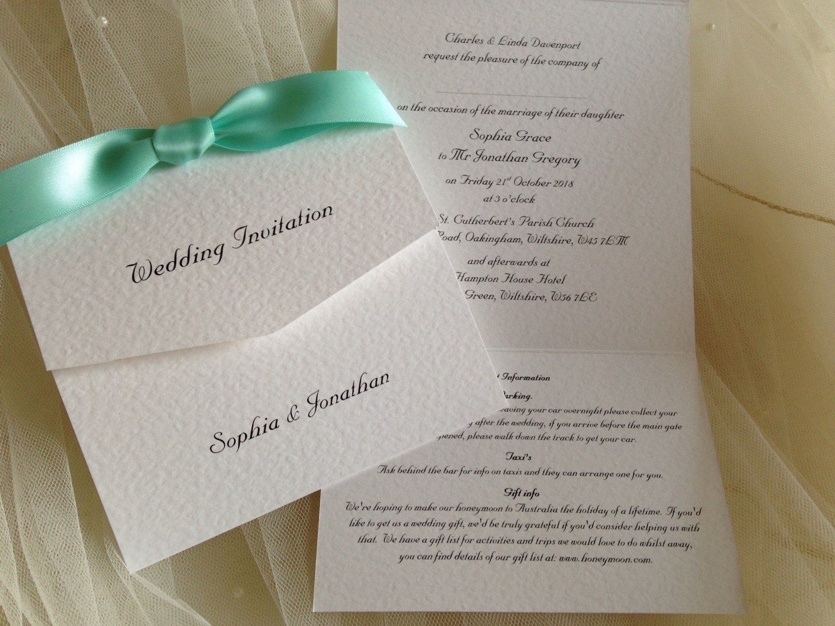 Tri Fold Wedding Invitations