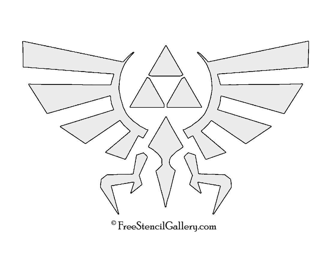 The Legend of Zelda Triforce Symbol Stencil