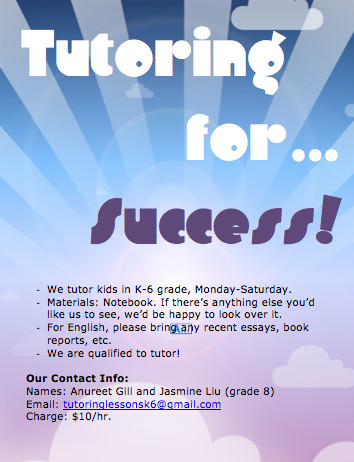 tutor templates flyer