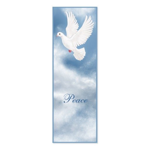 Peaceful Dove Bookmark Double Sided Mini Business Cards