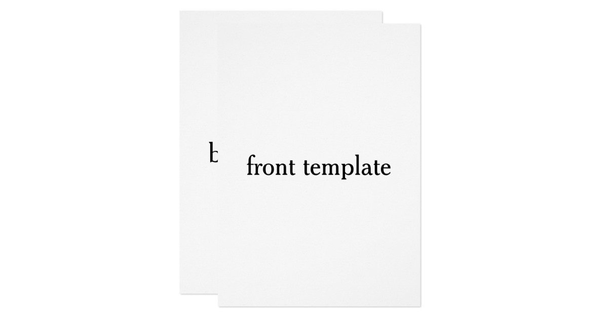 double sided template card