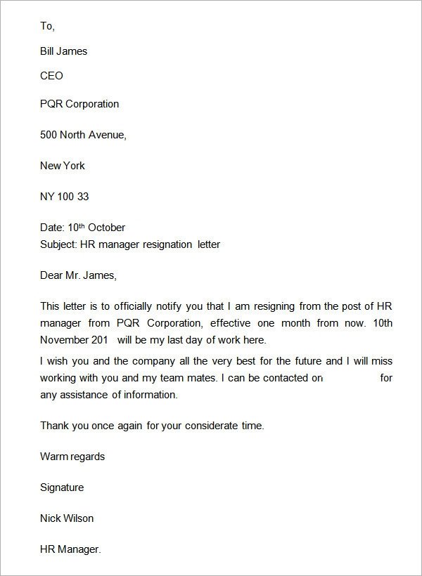 Two Weeks Notice Letter 12 Download Free Documents in Word