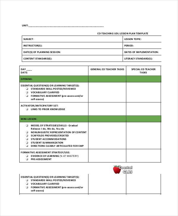 Lesson Plan Template 14 Free Word PDF Documents
