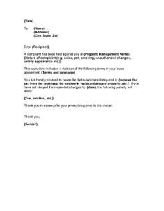 Late Notice Landlord to Tenant Hashdoc letter to
