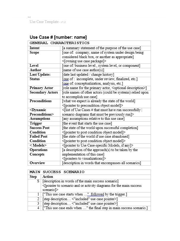 40 Use Case Templates & Examples Word PDF Template Lab