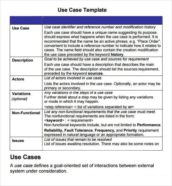 Sample Use Case 6 Documents in Word PDF
