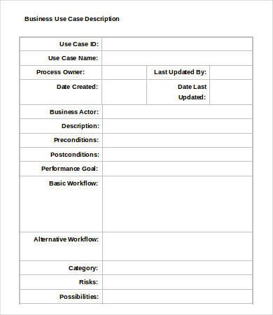 Use Case Template 9 Free Word PDF Documents Download