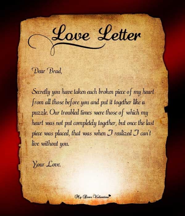 Missing him Send this letter and see the magic