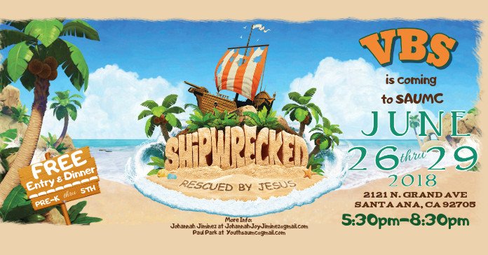 Shipwrecked VBS Flyer Template