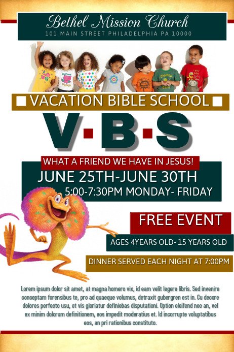 Vacation Bible School template