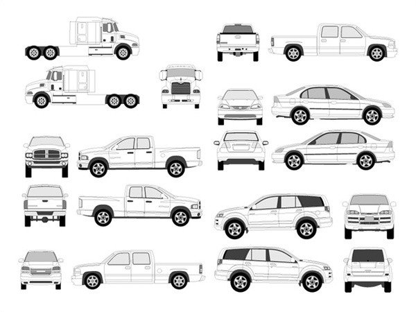 Pro Vehicle Outlines Free vector in Adobe Illustrator ai