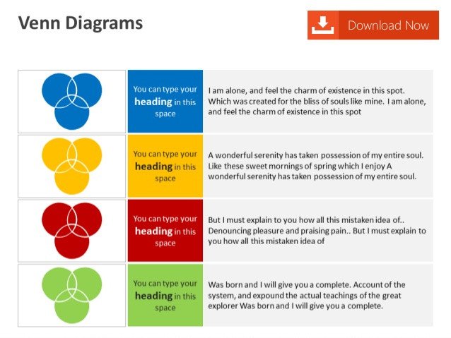 Venn Diagram Editable PowerPoint Template