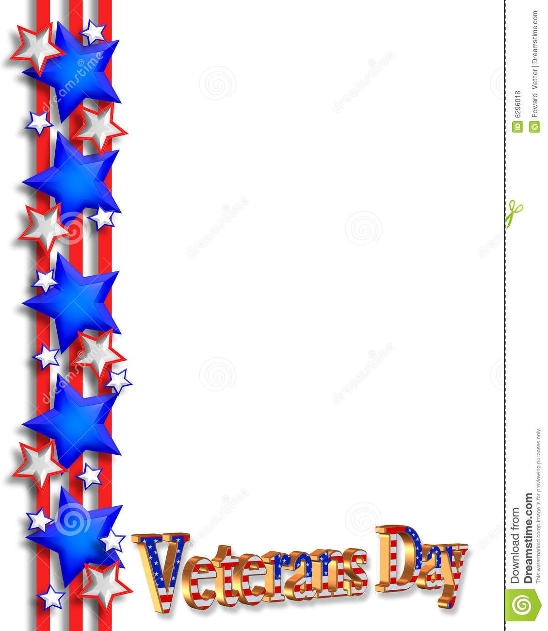 Veterans Day Background 3D stock illustration