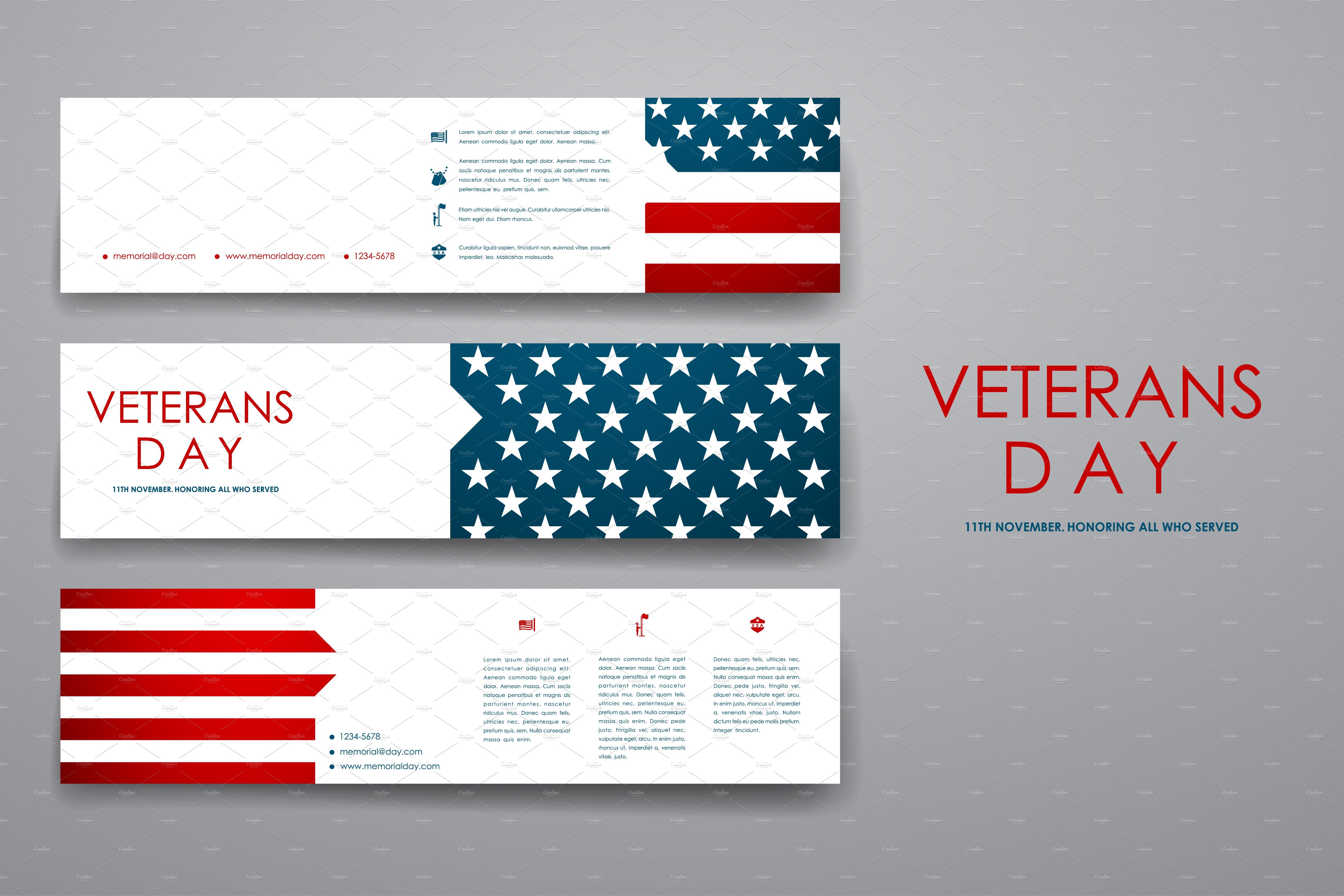 Veterans day Banner Templates Flyer Templates