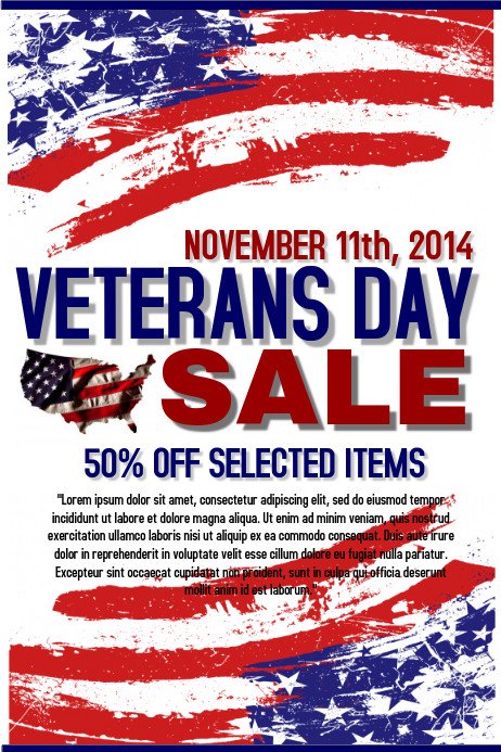Veterans Day Retail template