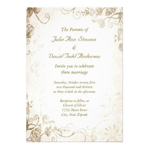 Vintage Wedding Invitation Template