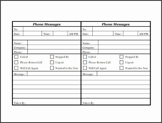 9 Professional Telephone Message Template