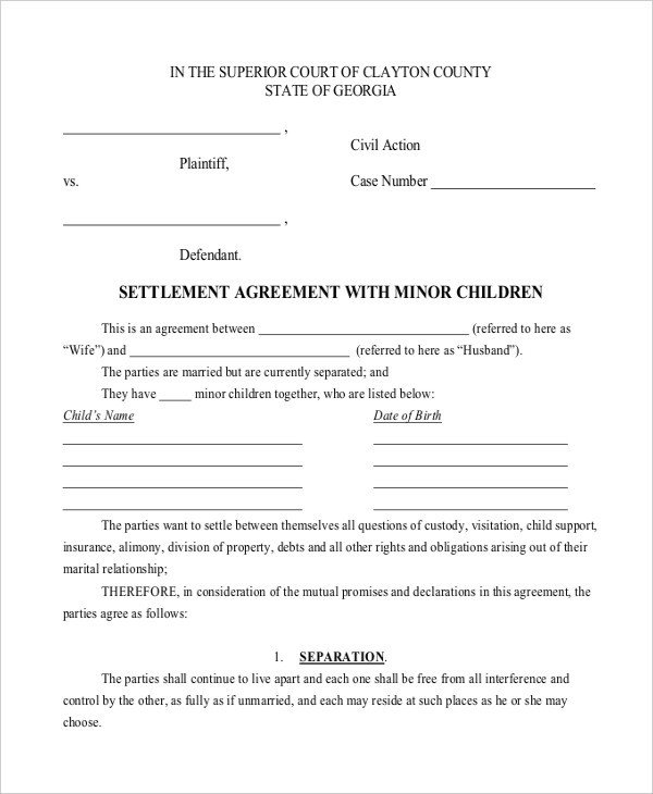 10 Child Support Agreement Templates PDF DOC