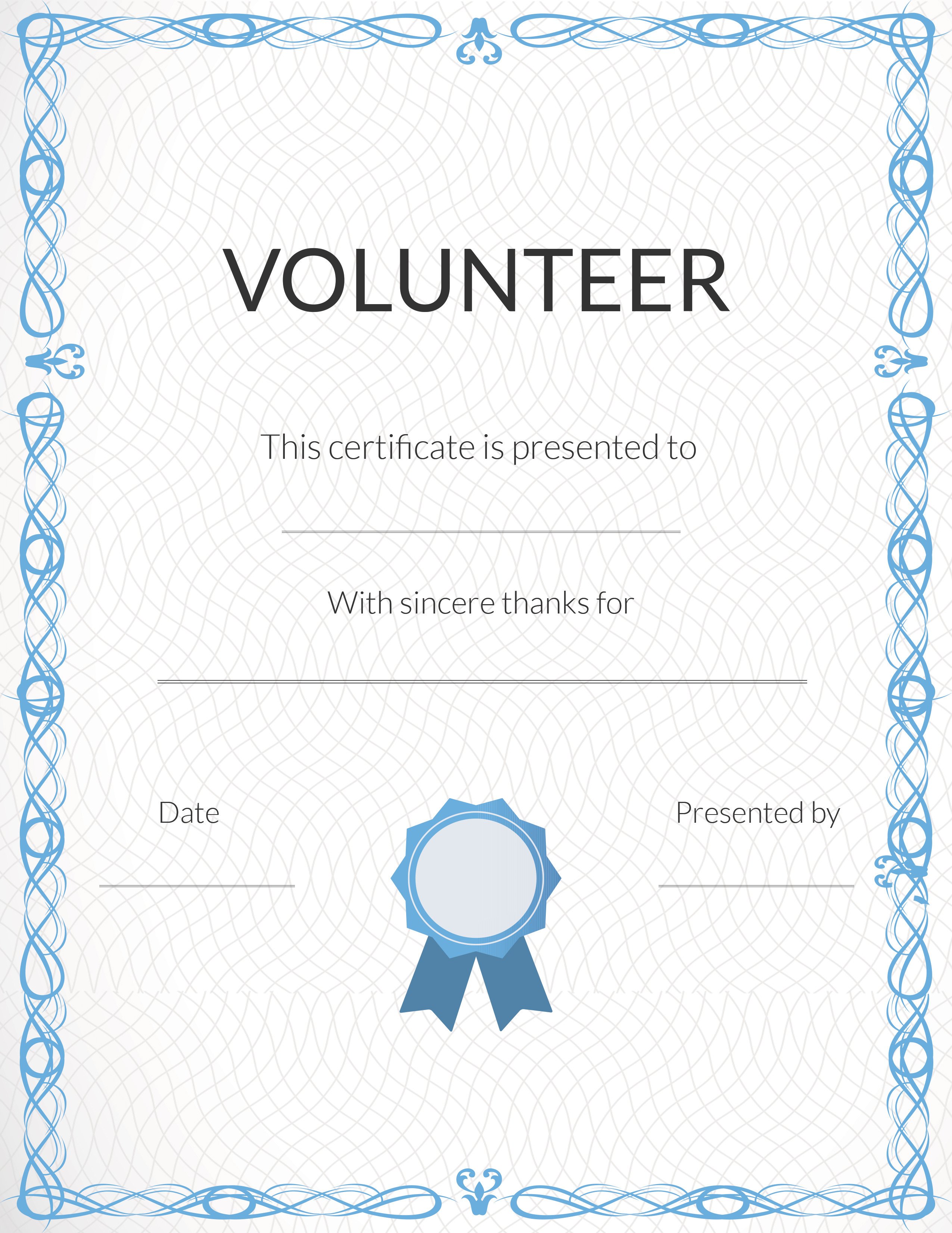Free Printable Volunteer Appreciation Certificates