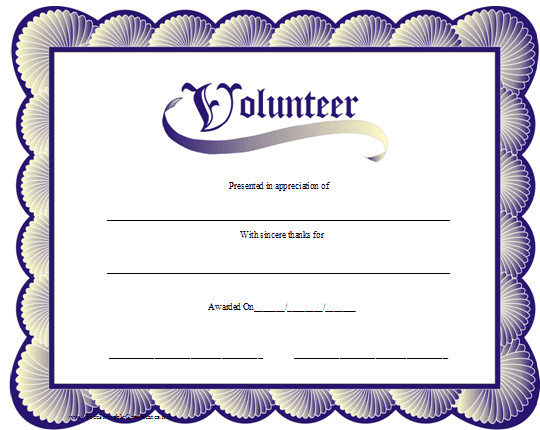 Volunteer Appreciation Certificates line SignUp Blog