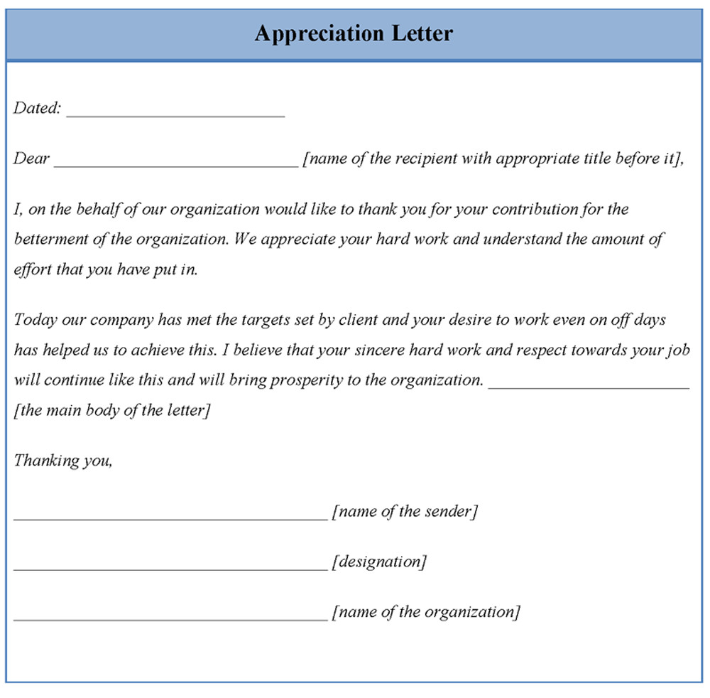 Best s of Volunteer Appreciation Letter Templates