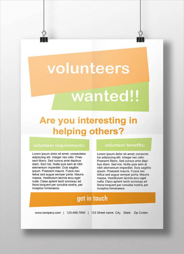 11 Volunteer Flyers MS Word Pages PSD Vector EPS