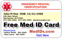 Medical IDs Medication Pill Holders Med ID Wallet Card
