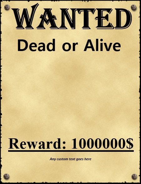18 Free Wanted Poster Templates FBI and Old West Free