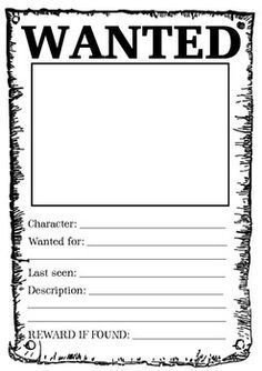Wanted Poster Template Black And White FREE DOWNLOAD