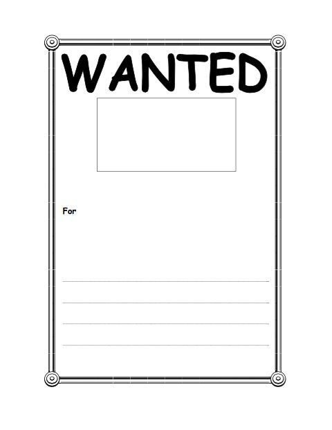 Wanted Poster Template FBI and Old West Free
