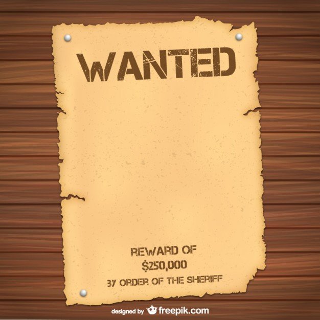 Wanted poster template Vector