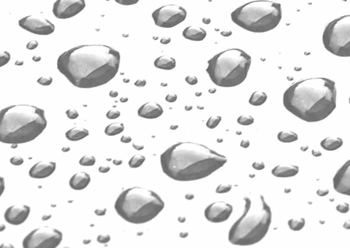 Free Water Droplet Brushes