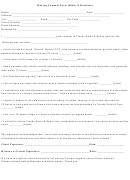Waxing Consultation Form printable pdf
