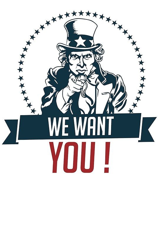 "Uncle Sam "We Want You " text" by calinvr