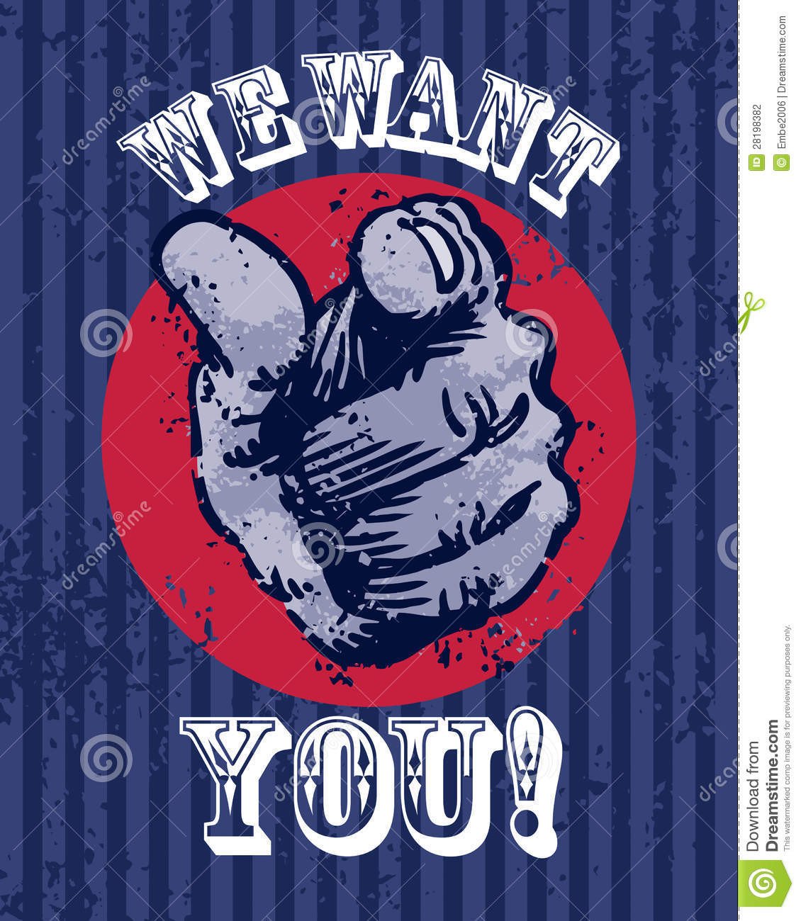 We Want You Poster stock vector Illustration of pointing