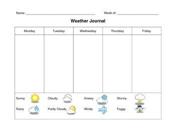 Kindergarten Weather Journal by Erin Mulhern