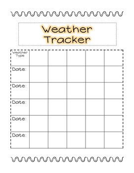 Student Science Weather Journal Template by Creatively