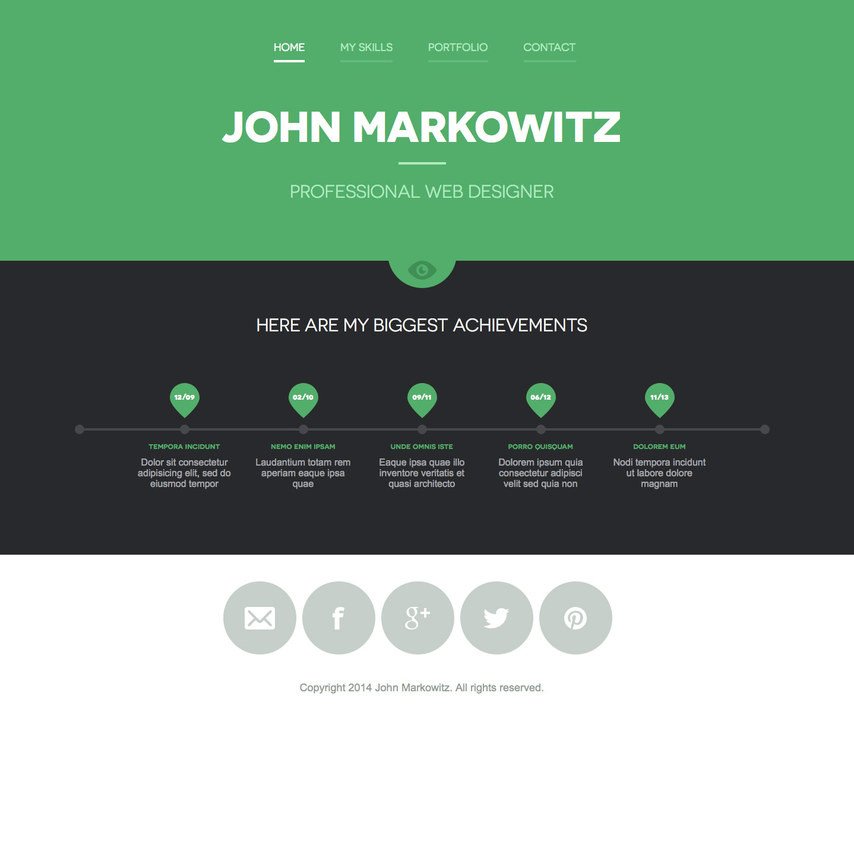 Free John Markowitz Responsive Portfolio Website Template