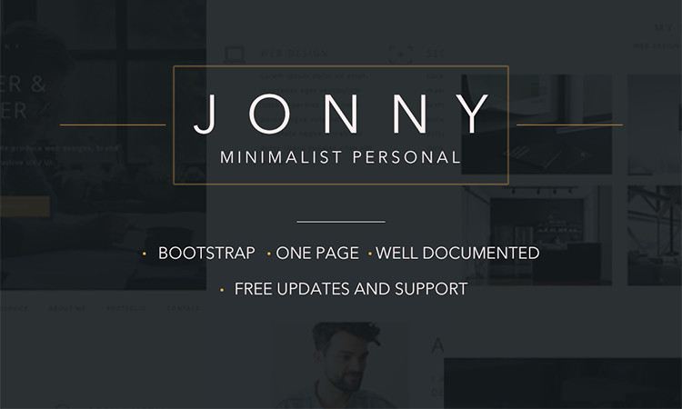 Jonny Minimal Personal Portfolio Template