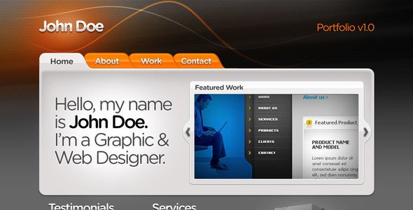 Web Designer Portfolio HTML CSS PSD by kaisersosa