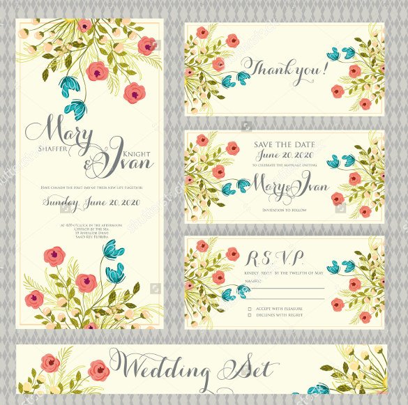 45 Wedding Card Templates PSD AI Vector EPS
